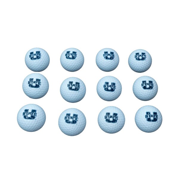 12-Pack Golf Balls U-State White Navy